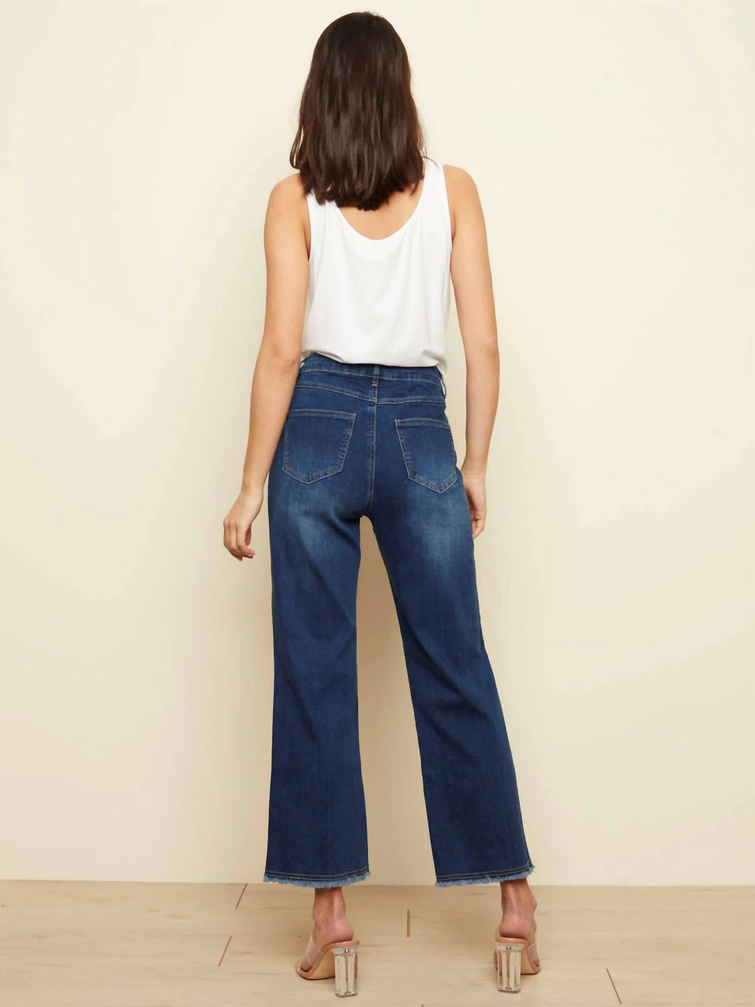 Charlie B women Cropped Wide Leg Denim in Indigo - Image 3