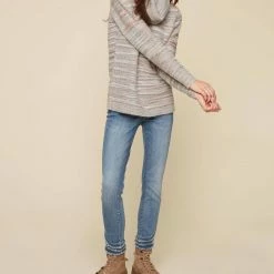 Charlie B women Space Dye Long Cardigan Sweater In Rose