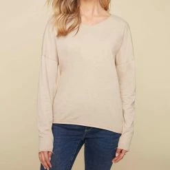 Charlie B women Pima Tee in Oatmeal