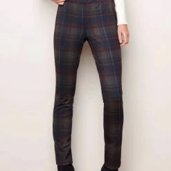 Charlie B women Reversible Plaid Pant in Marine/Navy