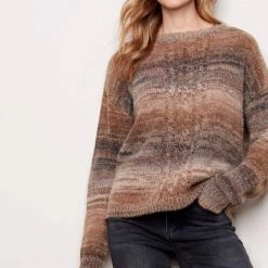 Charlie B women Cable Knit in Chestnut