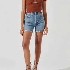 Astr women Becker Crochet Top in Brown