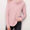 Charlie B women Cowl Neck Sweater in Woodrose