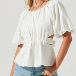 Astr women Vendetta Top in White