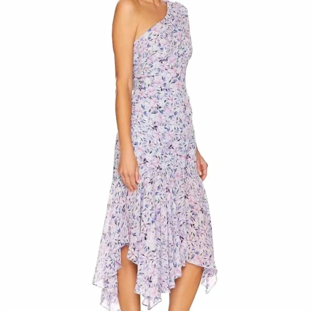 Astr women One Shoulder Santorini Dress in Blooming - Image 2