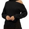 ASTR Sequoia Womens Ribbed Cut-Out Turtleneck Sweater
