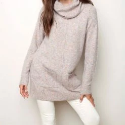 Charlie B women Kaleidoscope Sweater in Natural