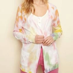 Charlie B women Tie Dye Cardigan in Multi